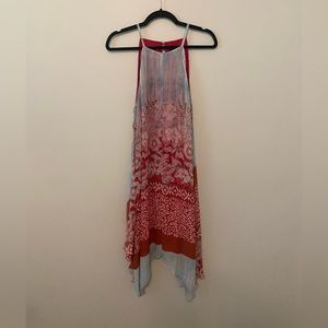 MSK blue, white, and red sleeveless dress